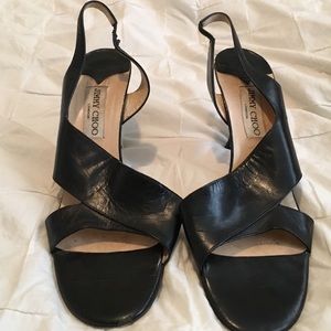Jimmy Choo black kitten heels. Size 41 US 10
